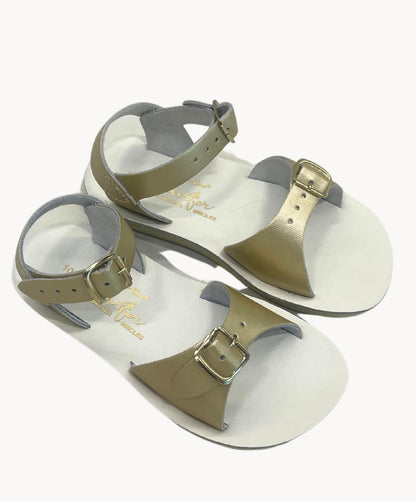Saltwatersandals Sandale Surfer Gold Kinder - Marie Morenz
