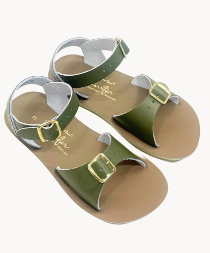 Saltwatersandals Sandale Surfer Oliv Kinder - Marie Morenz
