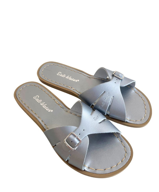 Saltwatersandals Slide Sandale Pewter Dame - Marie Morenz