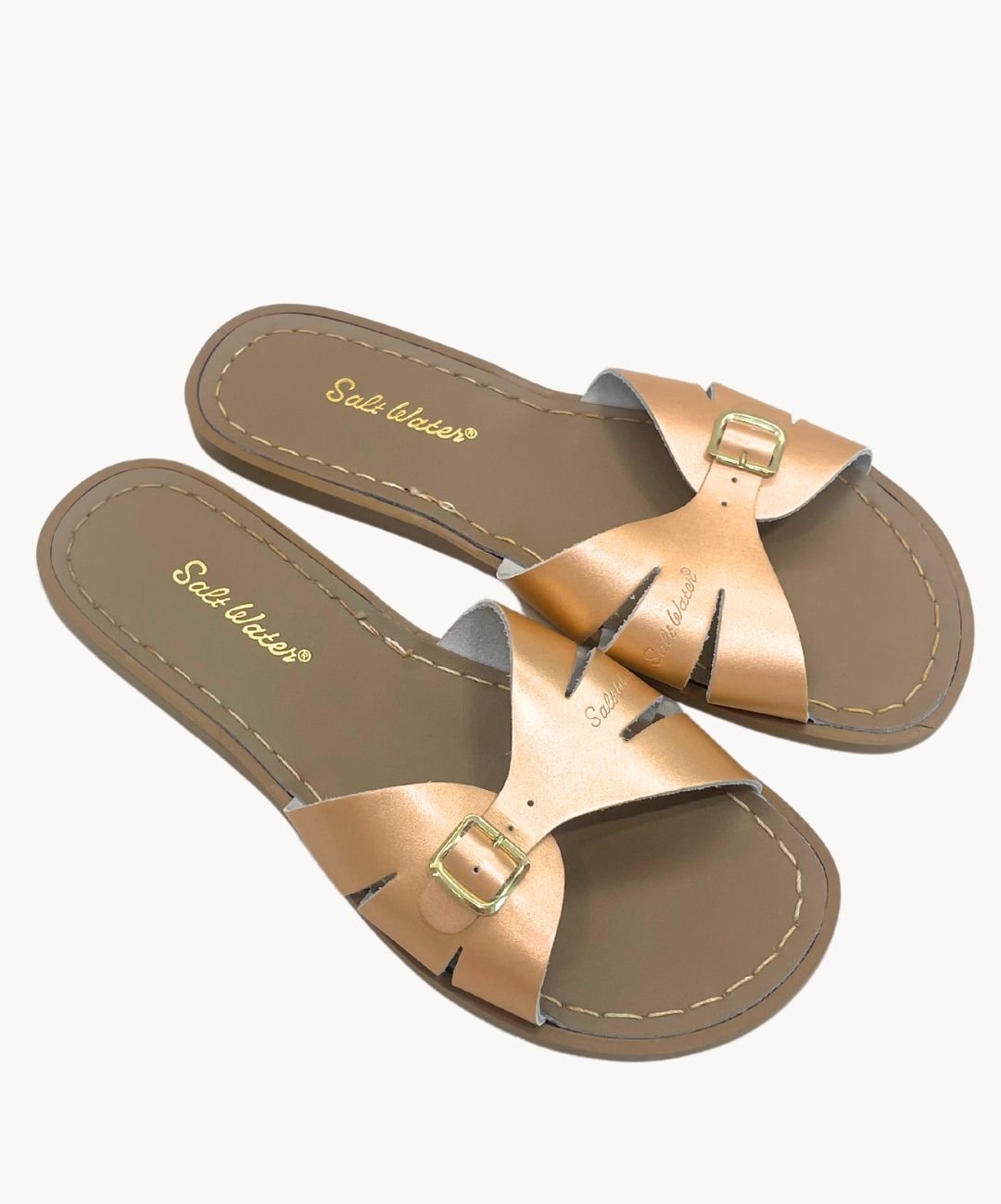 Saltwatersandals Slide Sandale Rosegold Dame - Marie Morenz