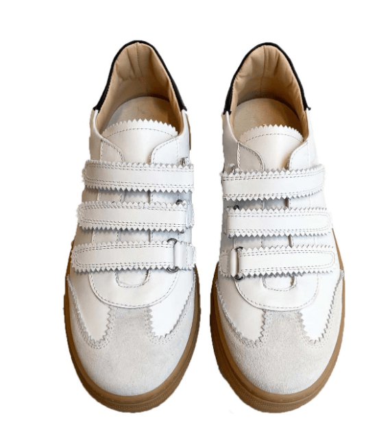 Sneaker Klettverschluss Damen Weiß – Marie Morenz - Marie Morenz