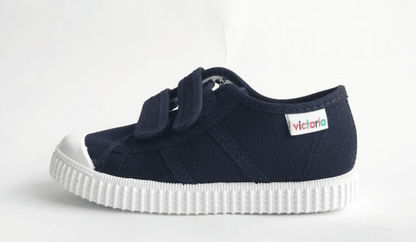 Victoria Klettsneaker Marine Baumwolle - Marie Morenz