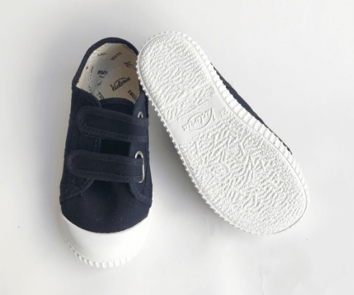 Victoria Klettsneaker Marine Baumwolle - Marie Morenz